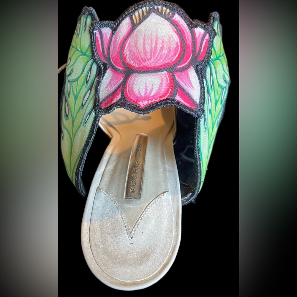 Sophia Webster Jungle Leaf and Flower Ankle Tie Heels - Picture 5 of 11